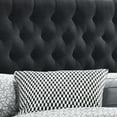 thumbnail image 3 of Fabric Upholstered Wooden Eastern King Size Bed with Bottom Drawers Black - Saltoro Sherpi, 3 of 5