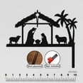 thumbnail image 2 of Nativity Scene Over Door Sign – Wooden Christmas Decor, Laser Cut Holy Family Silhouette, Indoor Holiday Decoration, 5mm Plywood Wall Accent, 2 of 5