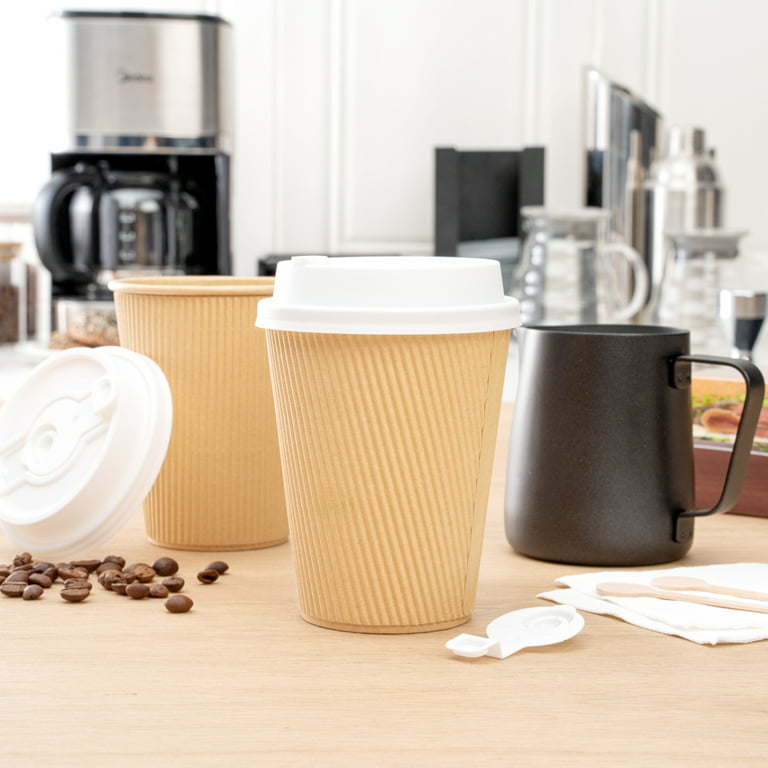 Restpresso Black Plastic Coffee Cup Lid - with Detachable Plug, Fits