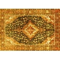 thumbnail image 1 of Ahgly Company Machine Washable Indoor Rectangle Medallion Yellow Traditional Area Rugs, 7' x 9', 1 of 4