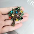 thumbnail image 4 of Rhinestone Tree Of Life Brooch Pins For Women Men Fashion Vintage Colorful Crystal Lapel Pin Corsage For Hat Banquet Suit Dress Accessories Elegant Wedding Festival Party Statement Jewelry Gifts, 4 of 6