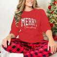 thumbnail image 6 of Ounisa Christmas Sweatshirts for Women Tis the season Christmas Outfits Merry Christmas Lightweight Pullover Christmas Tree Christmas Gifts Merry Christmas Letter Graphic Tops, 6 of 7