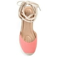 thumbnail image 5 of Journee Womens Monte Wedge Heel Espadrille Sandals, Widths Available, 5 of 10