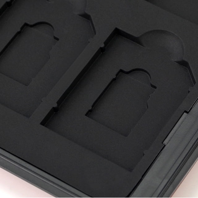 Estuche de almacenamiento Bling Bling para tarjetas de memoria de aluminio negro