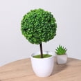 thumbnail image 3 of Eease 2pcs Artificial Boxwood Topiary Tree Mini Fake Ball Shaped Greenery Decoration, 3 of 7