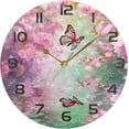 thumbnail image 5 of GZHJMY Wall Clock Butterflies Blossom 10 Inch Silent Non Ticking Quality Quartz Battery Operated Digital Round Easy to Read for Home Office Kitchen Decorative, 5 of 7