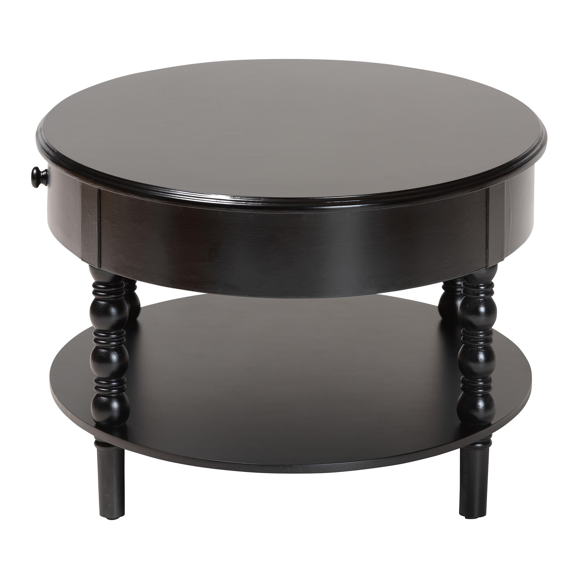 Baxton Studio Malinda Classic Coffee Table, 1-Drawer, Black