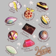 Junior's Wonka Candies and Chocolates Chart Graphic Tee Athletic Heather Medium