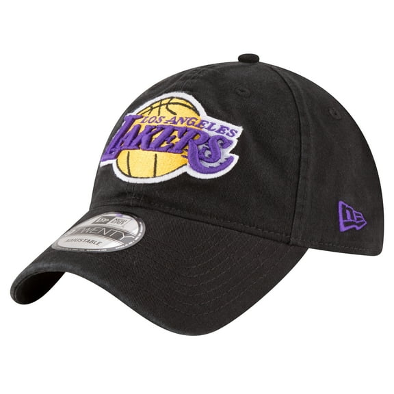 Men's New Era Black Los Angeles Lakers Team 2.0 9TWENTY Adjustable Hat