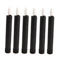 thumbnail image 1 of DOLITY 6 Pcs LED Pillar Candles, Flickering Taper Candles, Warm and Romantic Decorative Black, 1 of 9