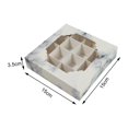 thumbnail image 2 of Paper Chocolate Packaging Box Cookie grids Packaging Box, Boxes for Celebration Birthday Carnival Marble, 2 of 9