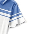 thumbnail image 5 of Fnnxeal Mens Polo Shirts Pullover Short Sleeve Casual Collared Summer Button Polo Blue Shirts for Men Size 3XL, 5 of 7
