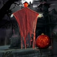 thumbnail image 1 of Calabaza de Halloween con Diseño de Calavera, Esqueleto Espeluznante, Decoración de Exterior Aterradora, Accesorio de Terror para Patio o Porche, Ambiente de Fiesta Espeluznante, Tela Duradera, Tamañ, 1 of 7