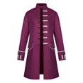 thumbnail image 2 of Chaqueta gótica vintage de moda para hombre, abrigo de manga larga, estilo steampunk, cosplay 2XL, 2 of 8