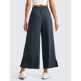 thumbnail image 2 of Pantalones CRZ YOGA Livianos de Pierna Ancha Cropped 25" Azul Marino Talla L, 2 of 6