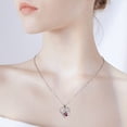 thumbnail image 4 of Rynsito Puppy Dog Cat Pet Paw Print Love Heart Pendant Necklace 18 inches, 4 of 4
