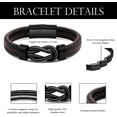 thumbnail image 3 of Gifts for Son Grandson To My Son Genuine Leather Bracelet from Mom Original Birthday Christmas Graduation Gifts for Son Grandson, 3 of 6