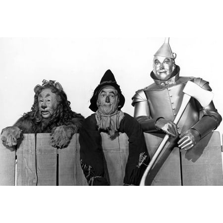 Ray Bolger, Jack Haley and Bert Lahr in The Wizard of Oz 24x36 Poster Tin Man Cowardly Lion & Scarecrow