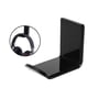 thumbnail image 4 of Injueey Soporte de almacenamiento de acrílico para auriculares Estante desmontable para auriculares de oficina Electrónica Negro 1 PC, 4 of 6