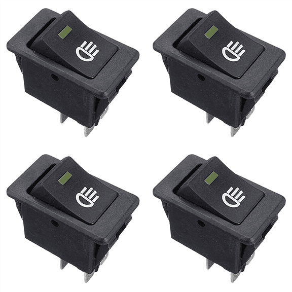4X 12V Universal Fog Lights Rocker Switch LED Car Lamp - Yellow LED