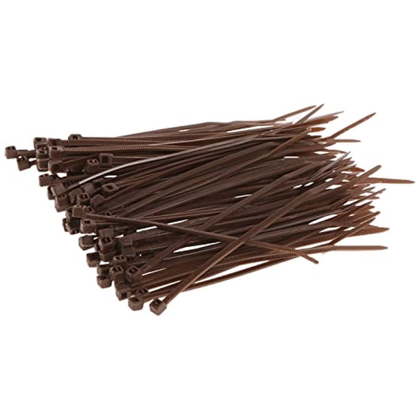 Sujetacables Pro Tie BR4ULD100 marrón de 4 pulgadas paquete de 100