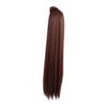 thumbnail image 2 of FITYLE 26 inch Long Straight Ponytail Extension,Soft as Human Hair,Styling Ponytails,Beauty Supplies Wrap Around Ponytail Extension for Girls dark brown, 2 of 9