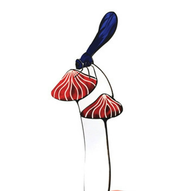 CAROOTU Dragonfly Stands on The Mushroom 3D Three-Dimensional Resin Crafts for Home