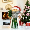 thumbnail image 3 of Figurita de Santa Claus de resina: bonita, con mini bastón de caramelo, perfecta para el escritorio de casa, 3 of 5