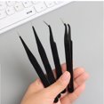 thumbnail image 4 of Stainless Steel Tweezers, Anti Static Tweezers Sturdy 4 Pcs Strong Clamping With Protective Cover For Beauty, 4 of 8