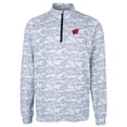 thumbnail image 2 of Men's Cutter & Buck Charcoal Wisconsin Badgers Big & Tall Traverse Camo Print Stretch Quarter-Zip Pullover Top, 2 of 3