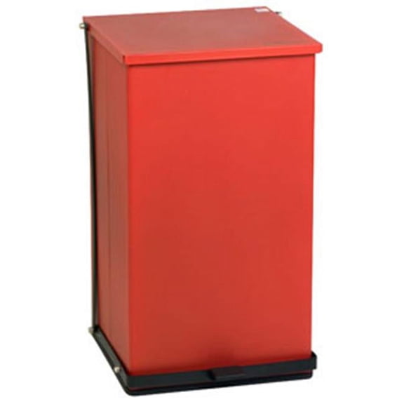 Detecto Step-On Waste Can Receptacles, Red