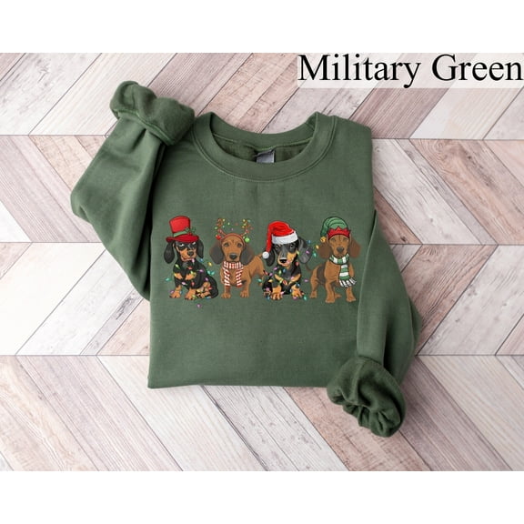 Dachshund Christmas Sweatshirt, Dog Lover Gift, Holiday Sweatshirt, Christmas Dachshund Shirt, Christmas Crewneck, Dog Mom Shirt, Xmas Tshirt, Funny Sweatshirt, Dog Christmas Hoodie