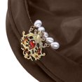 thumbnail image 3 of QSAWXQZ Men's Renaissance Beret Medieval Tudor Hat Tassel Halloween Party Cap Free Size, 3 of 6