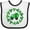 White and Black, variant on Inktastic St Patricks Day Shamrock Truck Boys Baby Bib