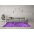 thumbnail image 3 of Ahgly Company Indoor Square Oriental Purple Industrial Area Rugs, 6' Square, 3 of 4