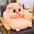 thumbnail image 4 of D Thickened Chair Cushion Mat One Piece Seat Pad With Back Support 55X55Cm Plush Velvet Cover Soft Comfortable For Office Home Dining Computer Chair Floor Sitting, 4 of 5