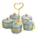 thumbnail image 2 of Juego de servir elegante para fiestas y celebraciones , Gris 5 Cuencos, 2 of 8