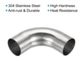 thumbnail image 3 of 2pcs 90 Degree Mandrel Bend Elbow, 1 7/9 Inch OD Steel Exhaust Elbow Exhaust Piping Connector 304 Stainless, 3 of 5