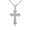White, variant on 10k Rose Solid Yellow Gold Greek Orthodox Floral Rose Cross Pendant Necklace (16 Inches)