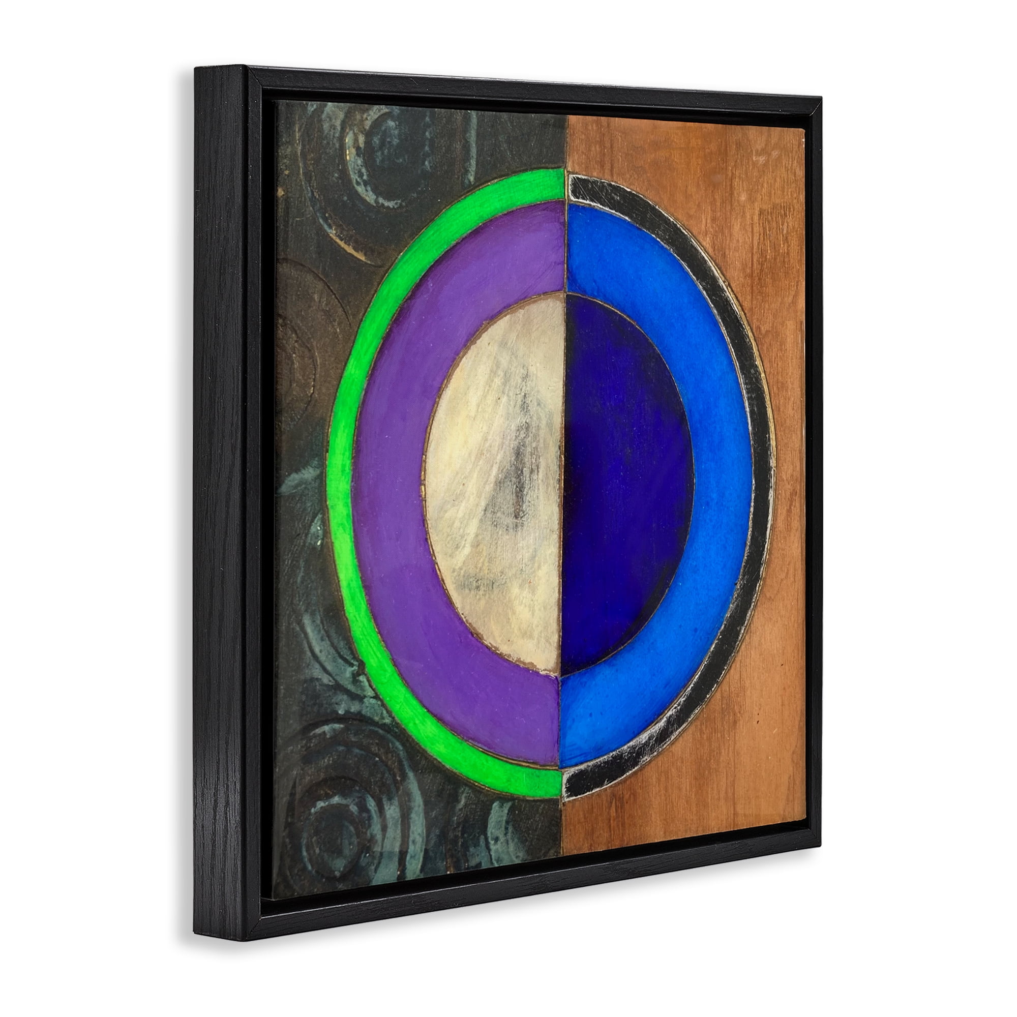 Stupell Industries Rustic Circular Balance Black Framed Floater Canvas Wall Art, design by Matthew Finger