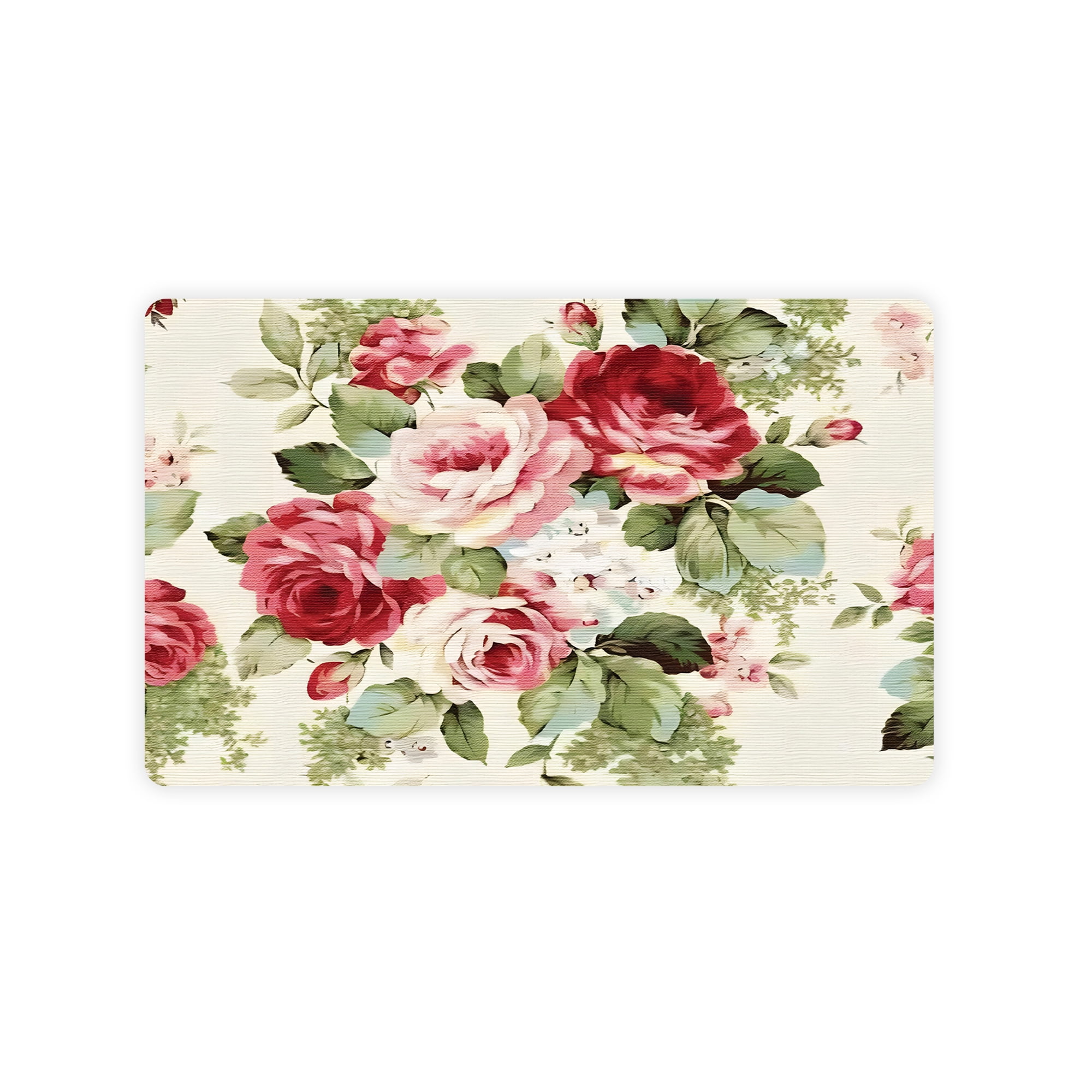 JML Doormat, Microfiber & Non-Slip Rubber Backing Door Mat - Rug Mats for Porch Entry Way Bathroom/Kitchen, (24"x36") - Floral Pattern