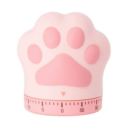 

MANNYA Kitchen Tools Cooking Timer Clock Alarm Counters Manual Timer for Cat Paw Shaped