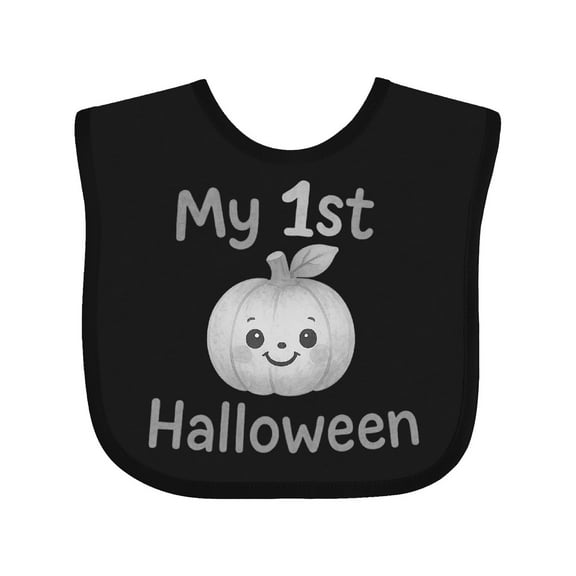 Inktastic My 1st Halloween Cute Pumpkin Baby Theme Boys or Girls Baby Bib