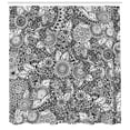 thumbnail image 3 of Ambesonne Leaf Shower Curtain, Floral Simple Nature, 69"Wx84"L, Black White, 3 of 3