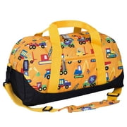 Wildkin Kids Overnighter Duffel Bag for Boys & Girls, Features Two Carrying Handles and Removable Padded Shoulder Strap, BPA & Phthalate Free (Under Construction Yellow)