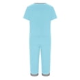 thumbnail image 5 of Blmnix Plus Size Pajamas Ladies Pajamas Sets Bamboo Pajamas Sleepwear Sets Pjs Sets V-Neck Short Sleeve Blue 7/8th Womens Pajama Sets Shorts,XL, 5 of 7