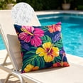 thumbnail image 4 of Tuvgenk Outdoor Waterproof Pillow Cover 18x18 for Garden Sofa, Summer Tropical Floral Cushion Case for Patio Decor, 4 of 6
