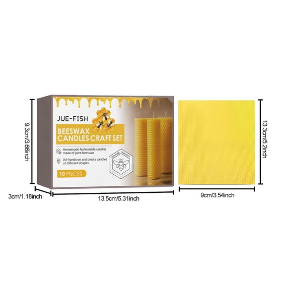 Momihoom DIY Beeswax Candle Making Kit, Natural Beeswax Sheets for Rolling Handmade Candles
