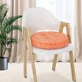thumbnail image 2 of Nvzi Cojines de asiento redondos, cojines de silla de interior rellenos de espuma EPE para el hogar, la oficina, el comedor, la cocina, naranja, 15,7'' x 15,7'', 2 of 5