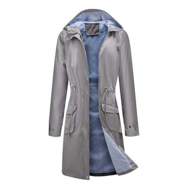 Abrigos de Invierno Para Mujer Chaqueta de Lluvia Sólida Chaquetas Al Aire Libre Impermeable Con Capucha Impermeable A Prueba de Viento Odeerbi ODB173229
